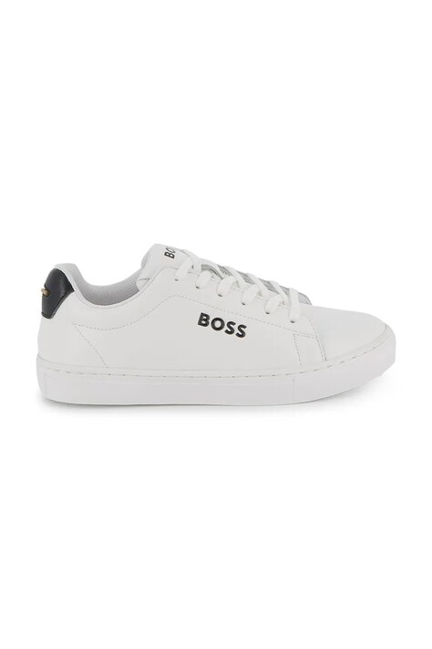 BOSS sneakersy skórzane dziecięce kolor biały J53248