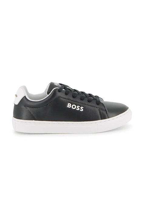 BOSS Маратонки за деца от кожа черни J53248