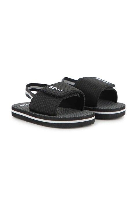 Παιδικά σανδάλια BOSS χρώμα: μαύρο, J52820