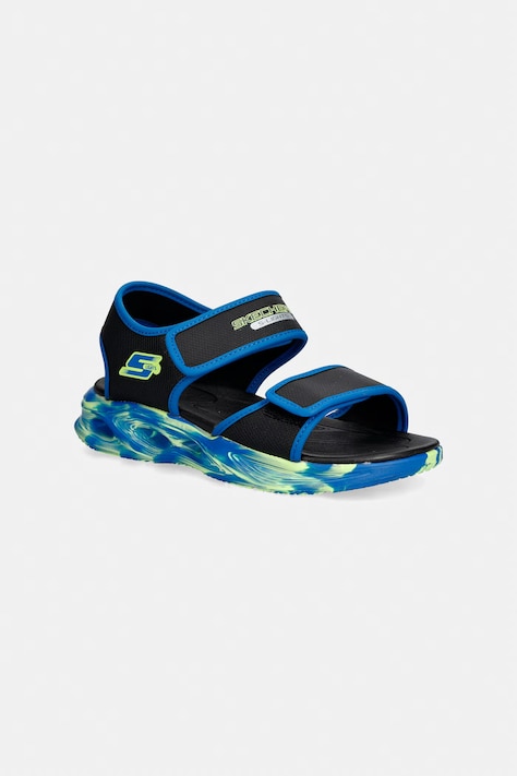 Skechers sandále detské SOLA GLOW SANDAL-FUSION BRIGH čierne 407032L