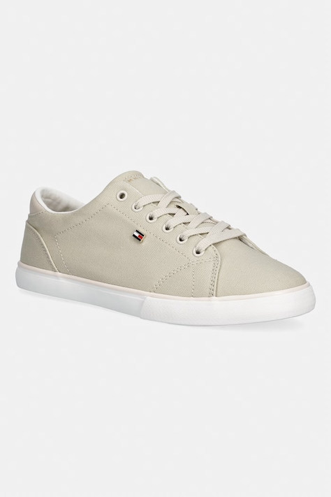 Tommy Hilfiger TH LOW PROFILE VULC CANVAS tenisówki damskie beżowe niskie FW0FW09102