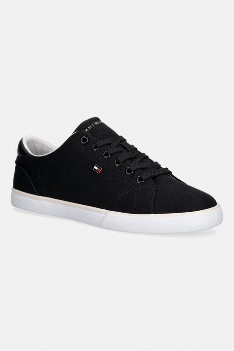 Tommy Hilfiger TH LOW PROFILE VULC CANVAS tenisówki damskie czarne niskie FW0FW09102