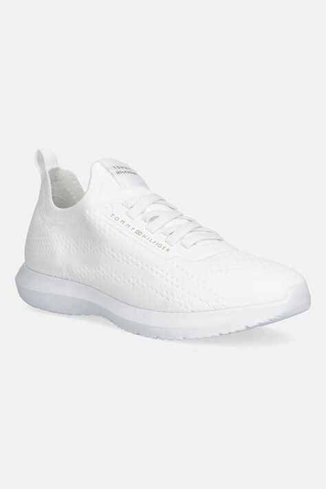 Tommy Hilfiger TH KNIT EXTRALIGHT RUNNER sneakersy damskie białe FW0FW09112