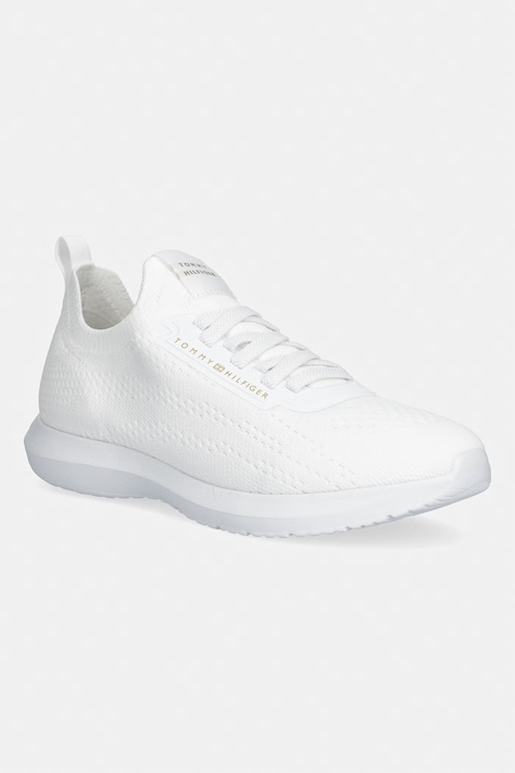 Tommy Hilfiger TH KNIT EXTRALIGHT RUNNER sneakersy damskie białe FW0FW09112