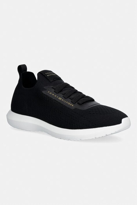 Tommy Hilfiger TH KNIT EXTRALIGHT RUNNER sneakersy damskie czarne FW0FW09112