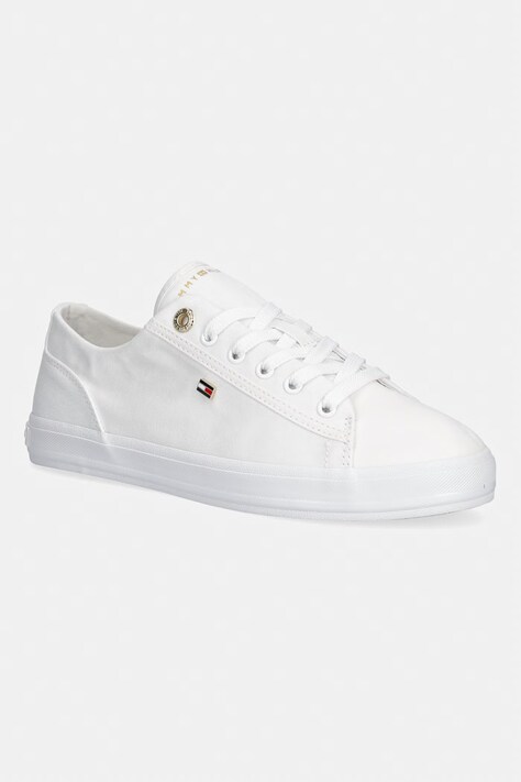 Tommy Hilfiger TH FOXING SNEAKER CANVAS tenisówki damskie białe niskie FW0FW09170