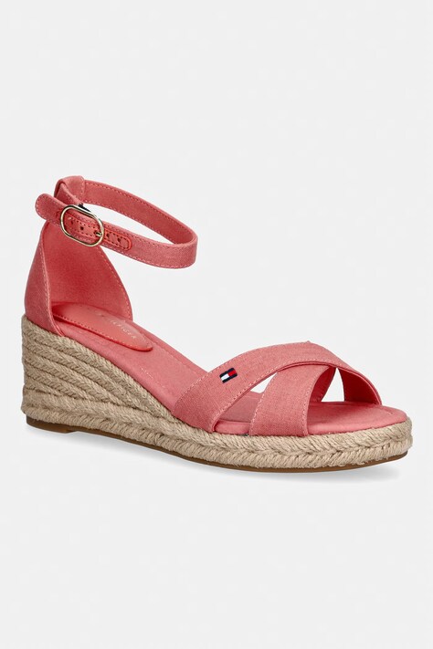 Tommy Hilfiger sandale wedges MID WEDGE ESPAD X CROSS roz FW0FW09332