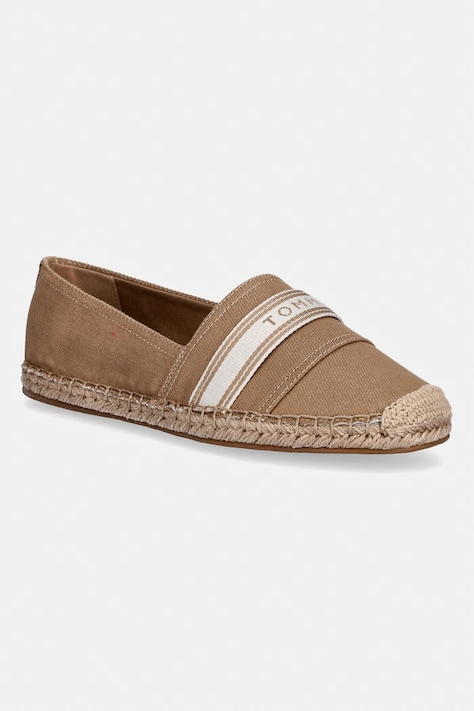 Tommy Hilfiger espadryle damskie HILFIGER WEBBING ESPADRILLE beżowe FW0FW09334