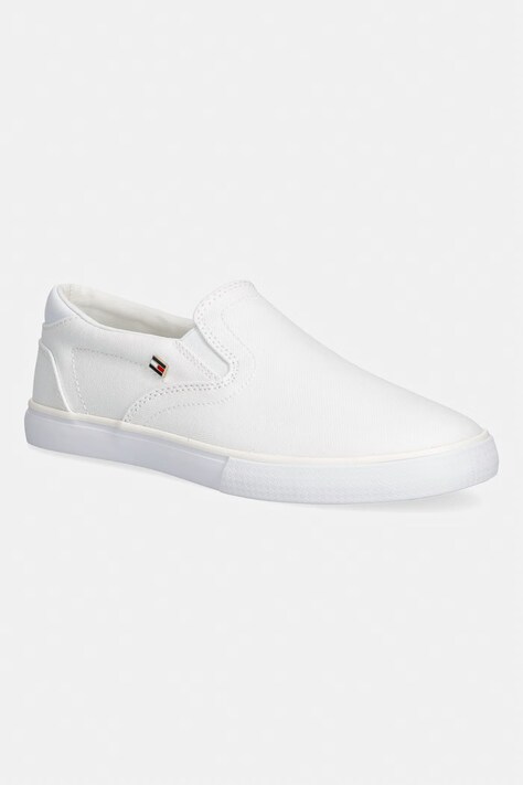 Tommy Hilfiger TH LOW PROFILE SLIP ON tenisówki dziecięce białe FW0FW09103