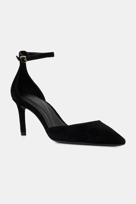 Велурени обувки с тънък ток BOSS Gracey в черно 50557660