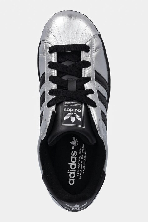 Шкіряні кросівки adidas Originals Superstar II — SS26-OBD072, срібний — фото 4