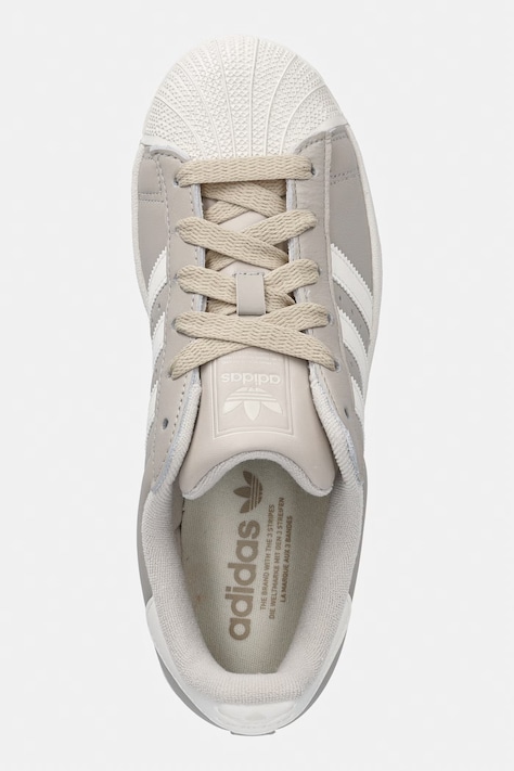Шкіряні кросівки adidas Originals Superstar II — SS26-OBD079, сірий — фото 4