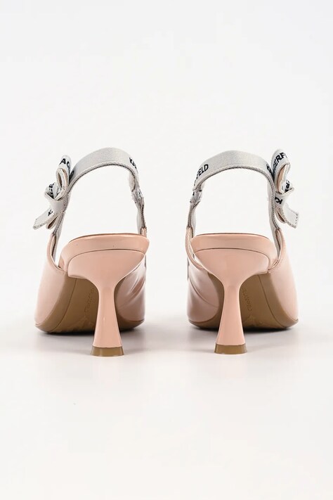 Karl Lagerfeld szpilki skórzane PANACHE kolor beżowy KL30809