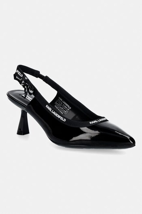 Kožené lodičky Karl Lagerfeld PANACHE černá barva, KL30809