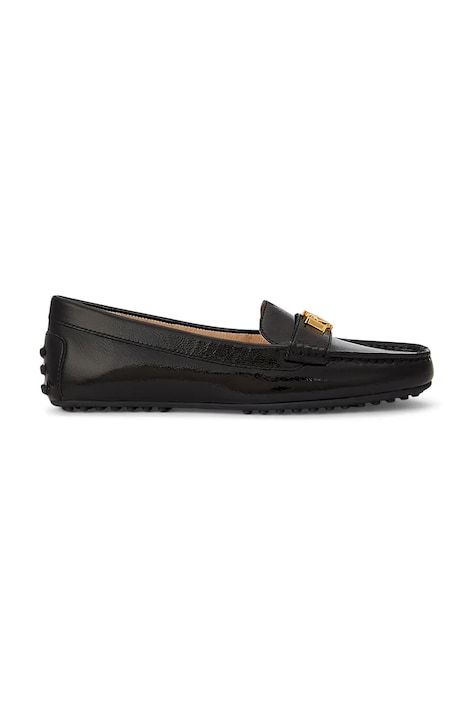 Шкіряні мокасини Lauren Ralph Lauren Barnsbury колір чорний на плоскому підборі 802P04390001