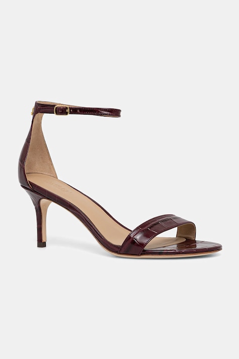 Δερμάτινες γόβες Lauren Ralph Lauren Allie Mid χρώμα: κόκκινο, 802P04399001