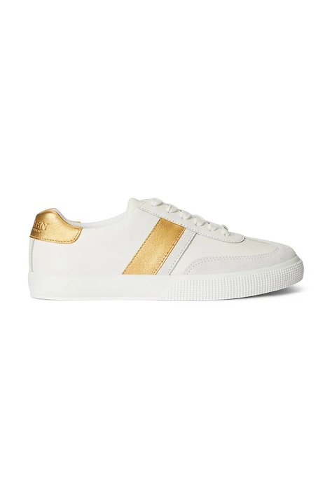 Kožené tenisky Lauren Ralph Lauren Braylee dámské, bílá barva, 802P04420001