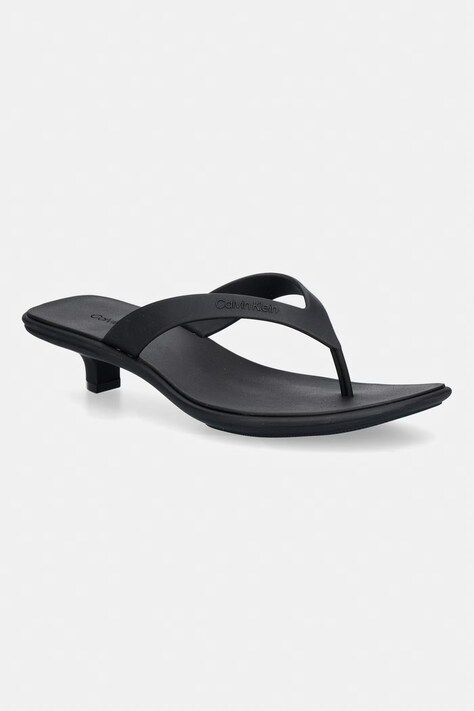 Calvin Klein japonki damskie FLIP FLOP KITTEN HEEL THONG TPU czarne HW0HW02965