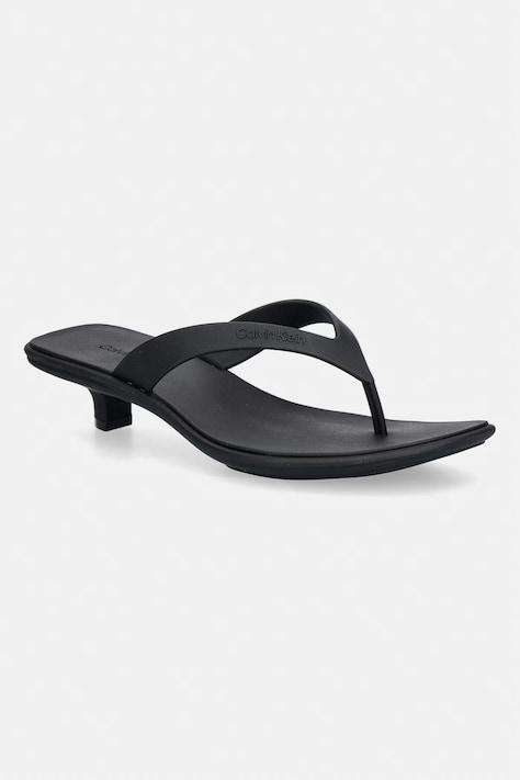 Calvin Klein japonki damskie FLIP FLOP KITTEN HEEL THONG TPU czarne HW0HW02965