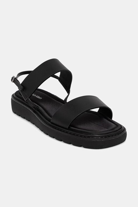 Calvin Klein sandały damskie SQ MOLDED SANDAL SLIN LTH czarne HW0HW02873