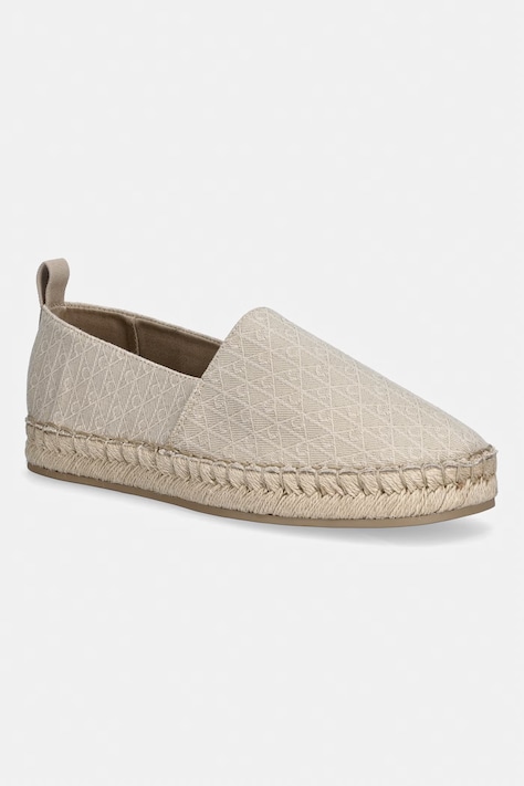 Calvin Klein espadrily dámské OBLIQUE ESPADRILLE AOP béžové HW0HW02933