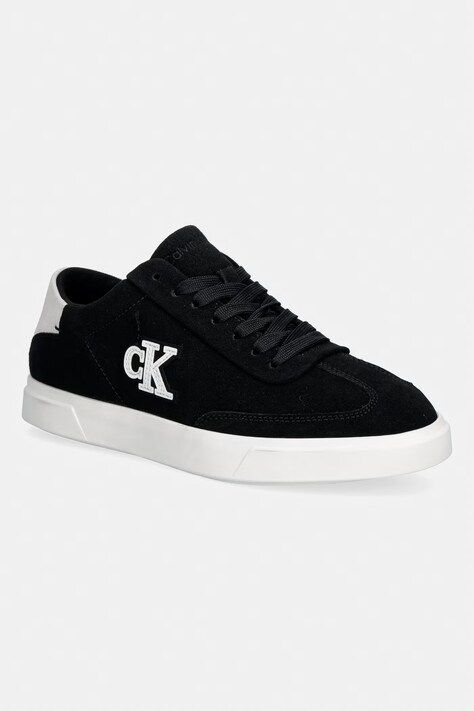 Calvin Klein LOW PRO CUPS WT SUEDE MG sneakersy damskie czarne HW0HW03144