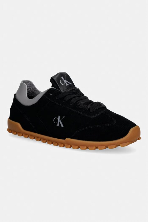Calvin Klein LOW PROFILE RUN MG SUE DB LACES sneakersy damskie czarne HW0HW03150