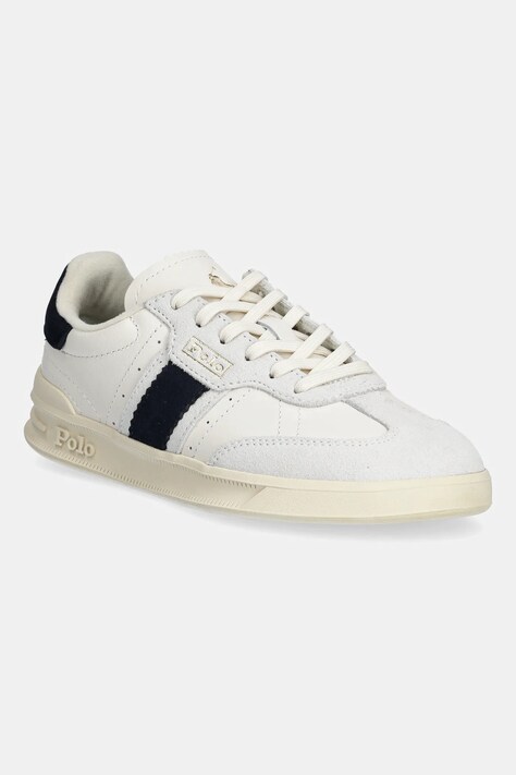 Polo Ralph Lauren sneakersy skórzane Heritage Aera damskie kolor biały 804936609001