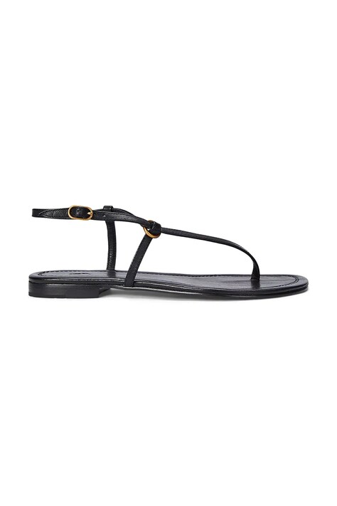 Polo Ralph Lauren sandały skórzane Plo Rng Br Sandal damskie kolor czarny 818932586002
