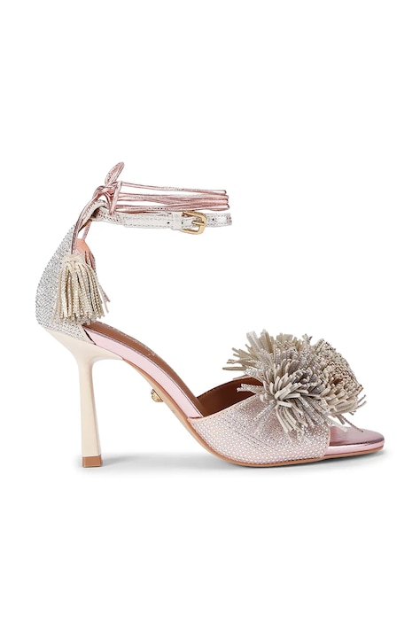 Kurt Geiger London sandały Pom Pom Ankle Tie Sandal kolor złoty 4366165209