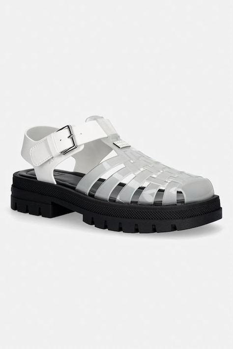 Tommy Jeans sandały z odkrytą piętą damskie TJW JELLY FISHERMAN SANDAL białe EN0EN02949