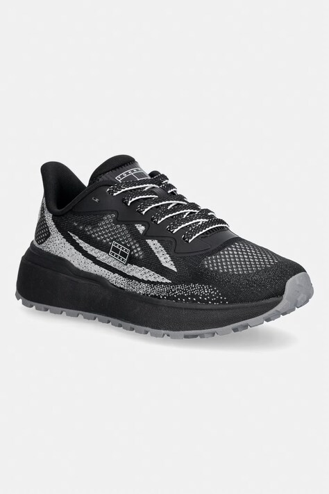 Tommy Jeans TJW SPORTY KNIT RUNNER sneakersy damskie czarne EN0EN02962