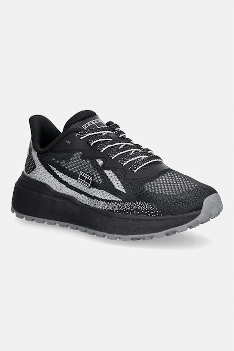 Tommy Jeans TJW SPORTY KNIT RUNNER sneakersy damskie czarne EN0EN02962