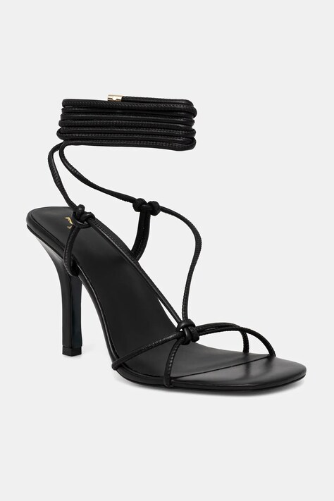 Patrizia Pepe sandały skórzane kolor czarny 8X0117 L026 K103