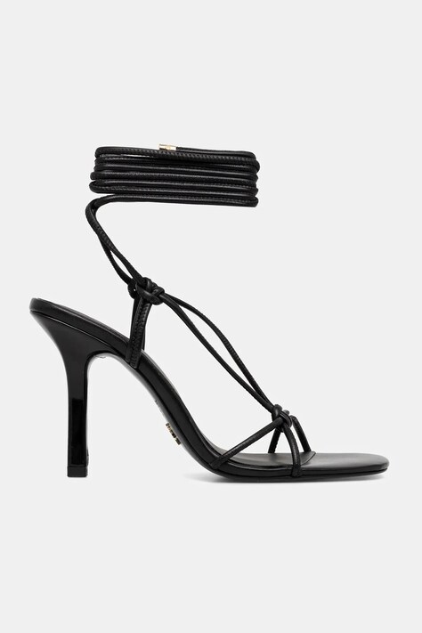 Patrizia Pepe sandały skórzane kolor czarny 8X0117 L026 K103