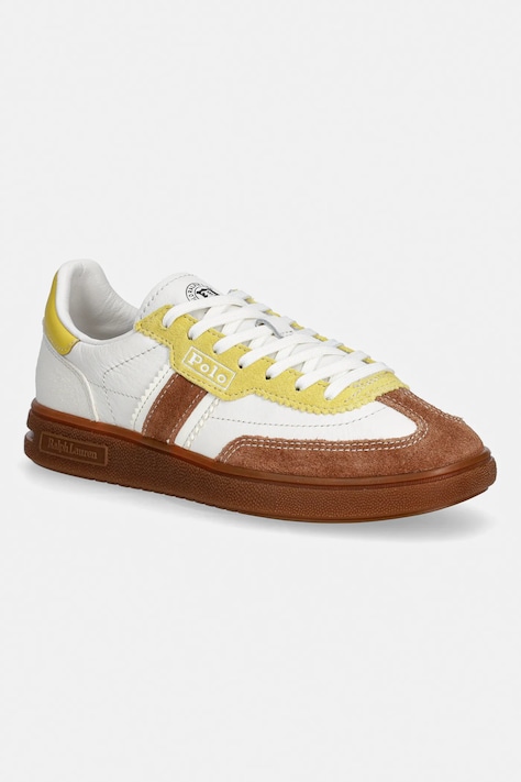 Polo Ralph Lauren sneakersy skórzane Bedford damskie kolor biały 804P04920002