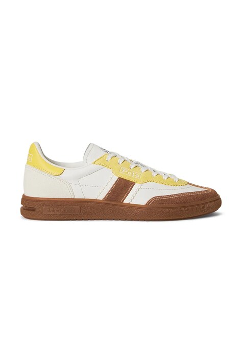 Usnjene superge Polo Ralph Lauren Bedford bela barva, 804P04920002