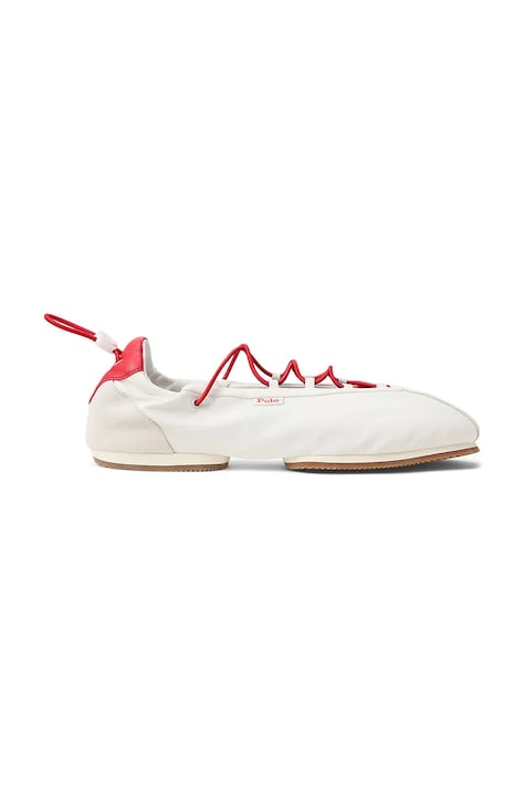 Baleríny Polo Ralph Lauren Ballerina Lace Up biela farba, 804P04926001