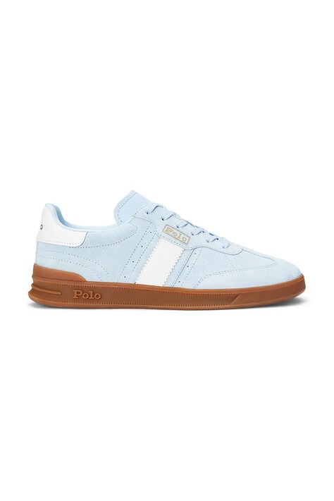 Polo Ralph Lauren sneakersy skórzane Heritage Aera damskie kolor niebieski 804956688001