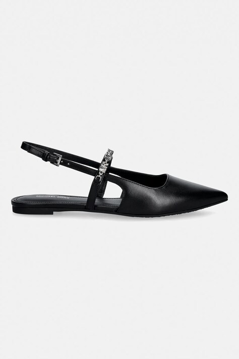 Шкіряні балетки MICHAEL Michael Kors Dina Flex Sling Flat — SS26-OBD0M0, чорний — фото 2