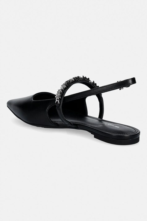 Шкіряні балетки MICHAEL Michael Kors Dina Flex Sling Flat — SS26-OBD0M0, чорний — фото 3