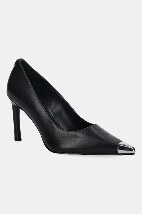 Δερμάτινες γόβες MICHAEL Michael Kors Kasia High Pump χρώμα: μαύρο, 40R6KAHP3L.001