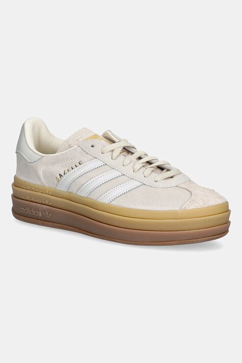 Замшеві кросівки adidas Originals Gazelle Bold W колір бежевий IH6782