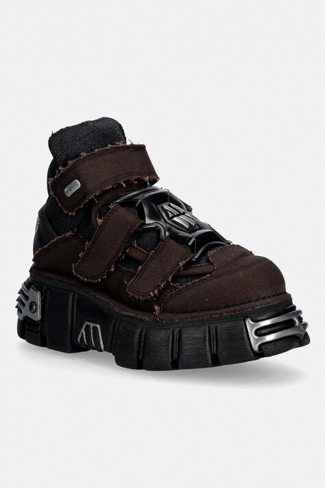 New Rock sneakersy TORDO MARRON, RECIPET NEGRO, TOWER NEGRO AC damskie kolor brązowy M-285-C76