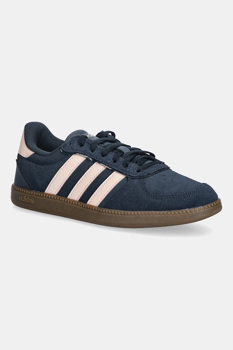 adidas sneakers din piele întoarsă Breaknet Sleek culoarea bleumarin, IH1380