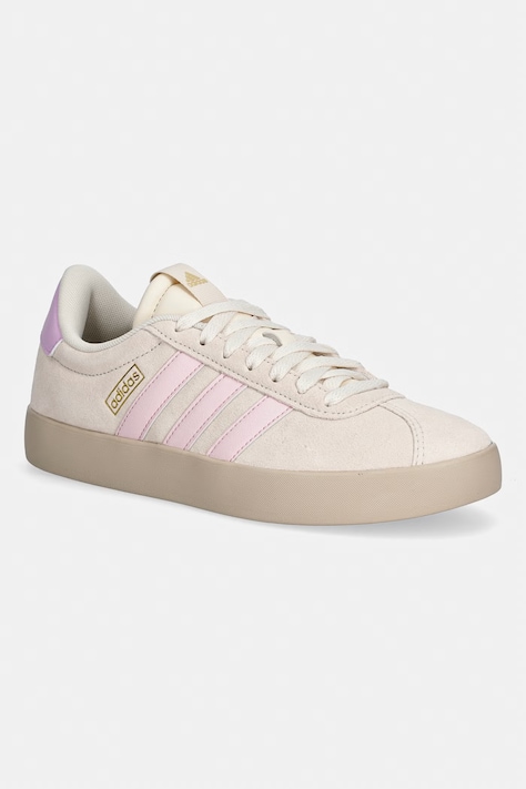 adidas sneakersy zamszowe Vl Court 3.0 damskie kolor beżowy IH6530