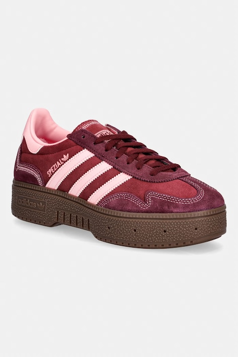 adidas Originals sneakersy skórzane Handball Spezial Bold damskie kolor bordowy IH6717