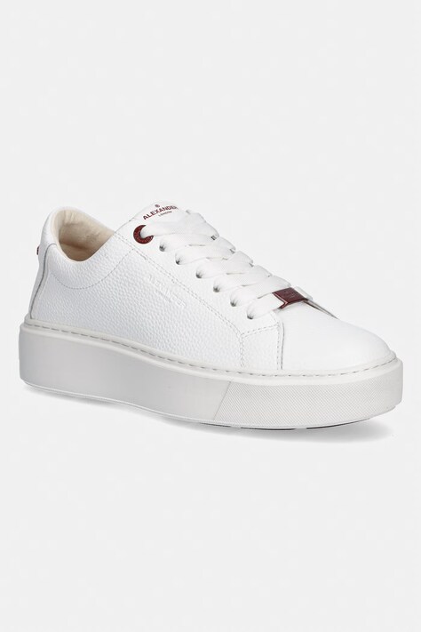 Alexander Smith London High tenisky dámske kožené biele na platforme ALBDLHW8406WHT