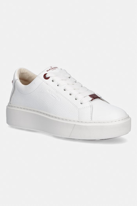 Alexander Smith London High tenisky dámske kožené biele na platforme ALBDLHW8406WHT