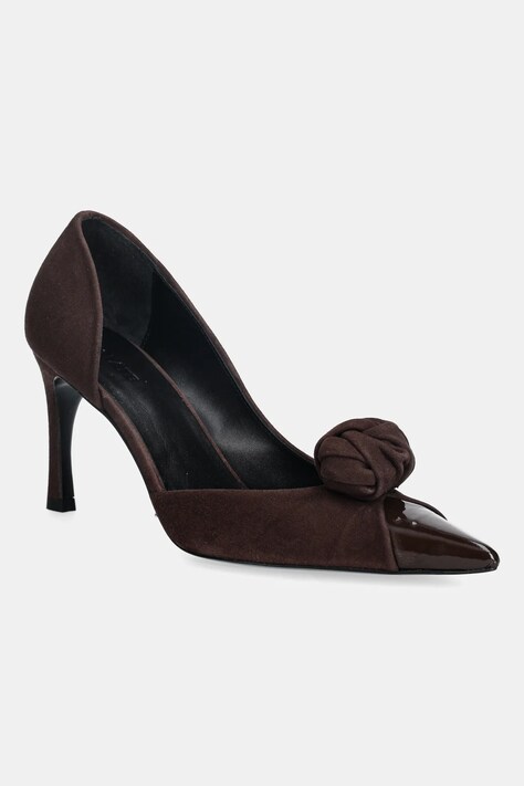 Rotate szpilki zamszowe kolor brązowy 115988573